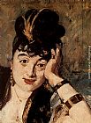 Eduard Manet Famous Paintings - Woman with Fans [detail]